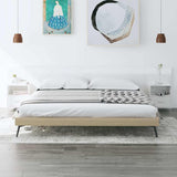 Bed Headboard with Cabinets High Gloss White Engineered Wood