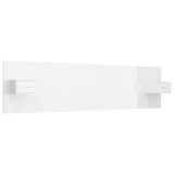 Bed Headboard with Cabinets High Gloss White 240 cm Engineered Wood