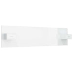 Bed Headboard with Cabinets High Gloss White Engineered Wood