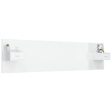 Bed Headboard with Cabinets High Gloss White 240 cm Engineered Wood - Side View