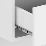 Bed Headboard with Cabinets High Gloss White 240 cm Engineered Wood - Rear View