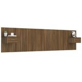 Bed Headboard with Cabinets Brown Oak Engineered Wood - Side View