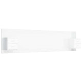 Bed Headboard with Cabinets High Gloss White Engineered Wood - Front View