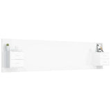 Bed Headboard with Cabinets High Gloss White Engineered Wood