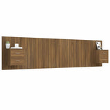 Bed Headboard with Cabinets Brown Oak Engineered Wood