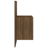 Bed Headboard with Cabinets Brown Oak Engineered Wood