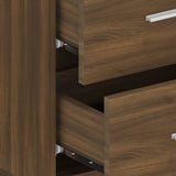 Bed Headboard with Cabinets Brown Oak Engineered Wood