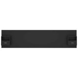 Bed Headboard with Cabinets Black Engineered Wood - Side View