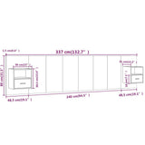 Bed Headboard with Cabinets High Gloss White Engineered Wood - Rear View
