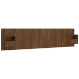 Bed Headboard with Cabinets Brown Oak Engineered Wood