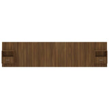 Bed Headboard with Cabinets Brown Oak Engineered Wood - Side View