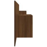 Bed Headboard with Cabinets Brown Oak Engineered Wood - Top-Down View