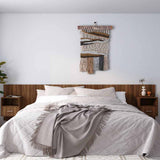 Bed Headboard with Cabinets Brown Oak Engineered Wood