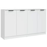 Sideboards 2 pcs White 60x30x70 cm Engineered Wood - Front View