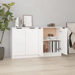 Sideboards 2 pcs White 60x30x70 cm Engineered Wood