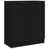 Sideboards 2 pcs Black 60x30x70 cm Engineered Wood - Side View