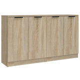 Sideboards 2 pcs Sonoma Oak 60x30x70 cm Engineered Wood - Front View
