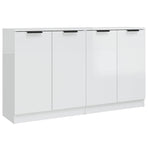 Sideboards 2 pcs High Gloss White 60x30x70 cm Engineered Wood