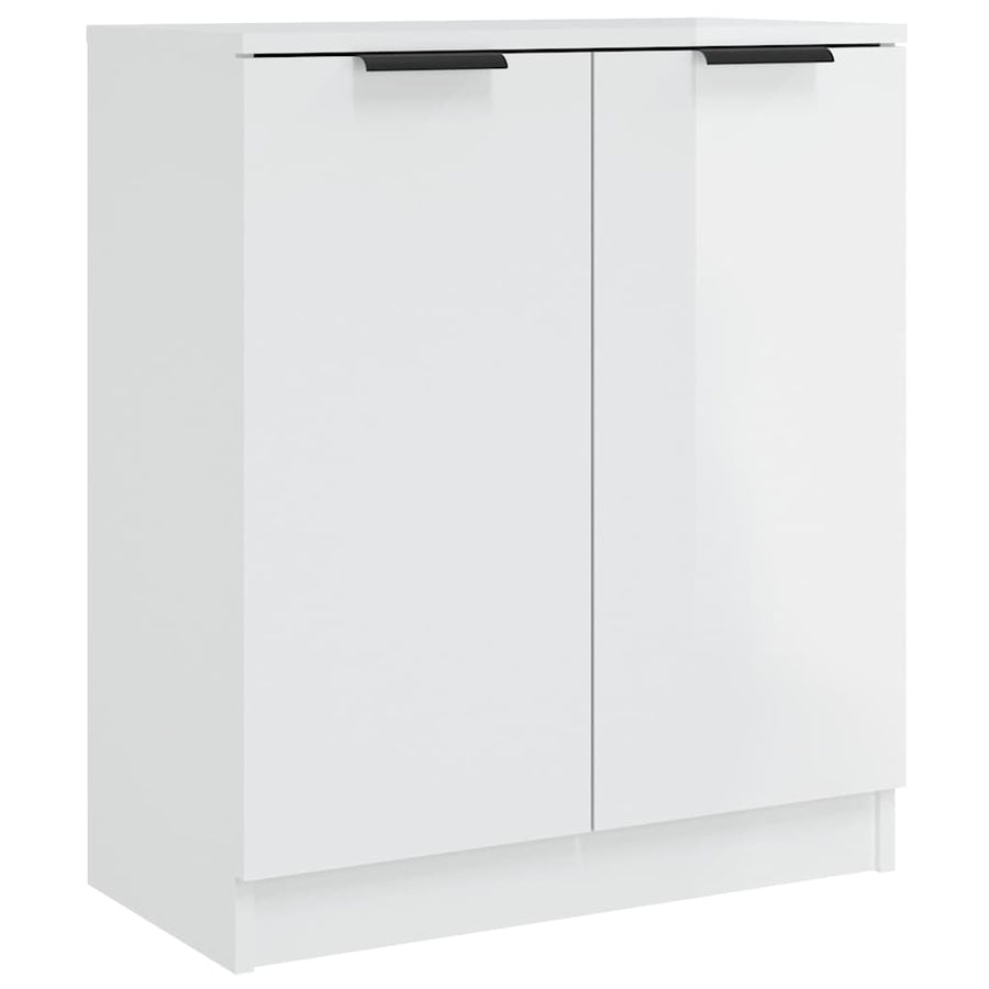 Sideboards 2 pcs High Gloss White 60x30x70 cm Engineered Wood