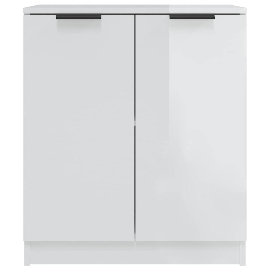 Sideboards 2 pcs High Gloss White 60x30x70 cm Engineered Wood