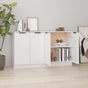 Sideboards 2 pcs High Gloss White 60x30x70 cm Engineered Wood