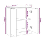 3 Piece Sideboards White Engineered Wood - Close-Up Angle