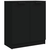 3 Piece Sideboards Black Engineered Wood - Top-Down View