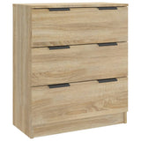 3 Piece Sideboards Sonoma Oak Engineered Wood - Side View