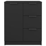 Sideboards 2 pcs Black 60x30x70 cm Engineered Wood