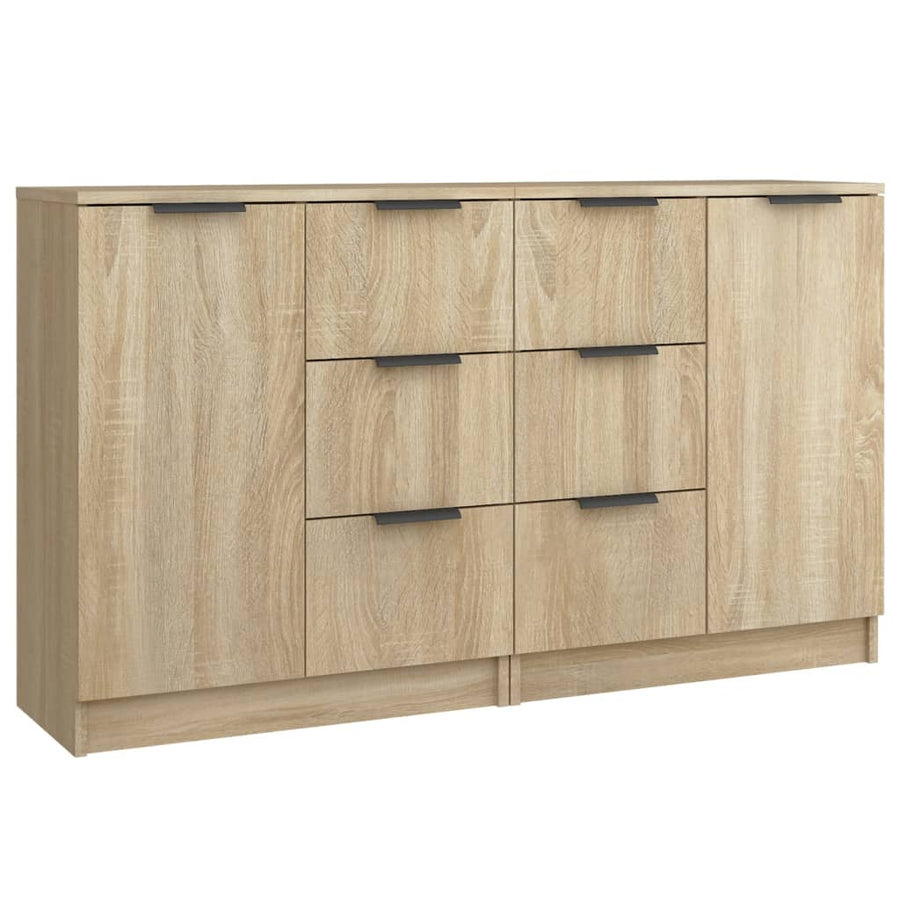 Sideboards 2 pcs Sonoma Oak 60x30x70 cm Engineered Wood