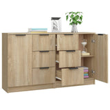 Sideboards 2 pcs Sonoma Oak 60x30x70 cm Engineered Wood - Top-Down View