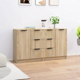 Sideboards 2 pcs Sonoma Oak 60x30x70 cm Engineered Wood