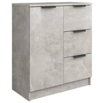 Sideboards 2 pcs Concrete Grey 60x30x70 cm Engineered Wood