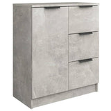 Sideboards 2 pcs Concrete Grey 60x30x70 cm Engineered Wood - 45-Degree Angle