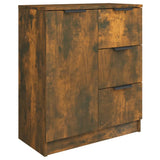 Sideboards 2 pcs Smoked Oak 60x30x70 cm Engineered Wood - 45-Degree Angle