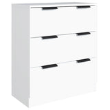 3 Piece Sideboards White Engineered Wood - Top-Down View