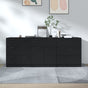 3 Piece Sideboards Black Engineered Wood