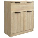 3 Piece Sideboards Sonoma Oak Engineered Wood - 45-Degree Angle