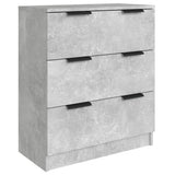 3 Piece Sideboards Concrete Grey Engineered Wood - Top-Down View