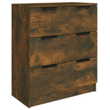 3 Piece Sideboards Smoked Oak Engineered Wood