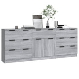 3 Piece Sideboards Grey Sonoma Engineered Wood