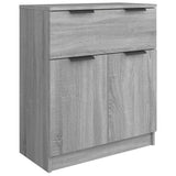 3 Piece Sideboards Grey Sonoma Engineered Wood - 45-Degree Angle