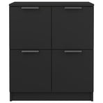 Sideboards 2 pcs Black 60x30x70 cm Engineered Wood