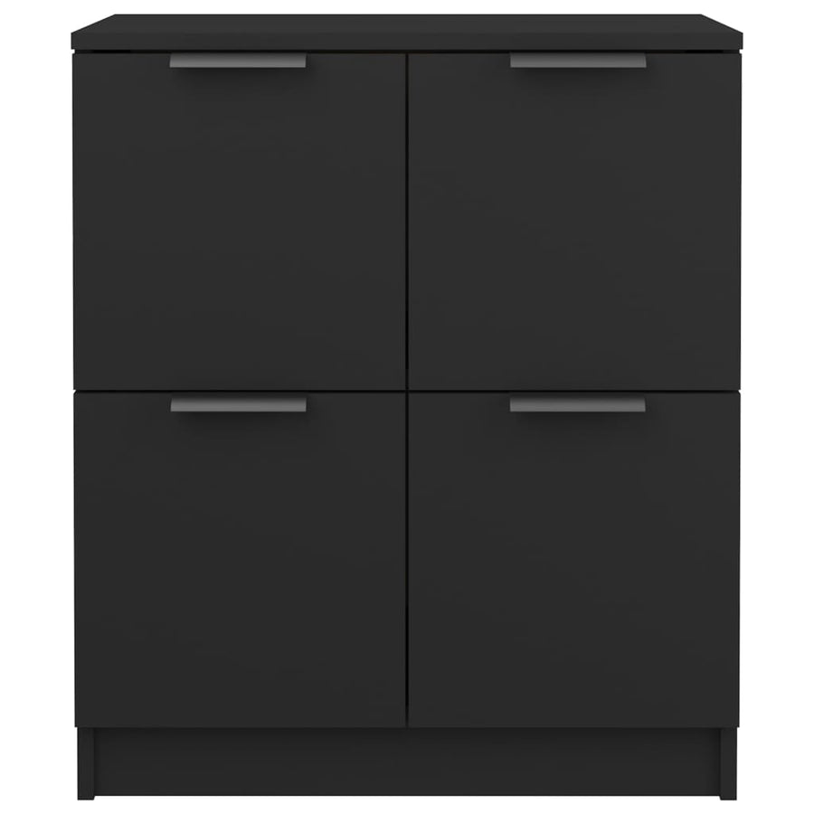 Sideboards 2 pcs Black 60x30x70 cm Engineered Wood