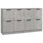 Sideboards 2 pcs Concrete Grey 60x30x70 cm Engineered Wood