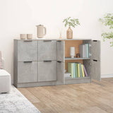 Sideboards 2 pcs Concrete Grey 60x30x70 cm Engineered Wood - 45-Degree Angle