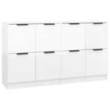 Sideboards 2 pcs High Gloss White 60x30x70 cm Engineered Wood