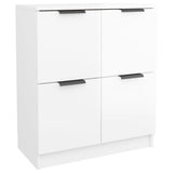 Sideboards 2 pcs High Gloss White 60x30x70 cm Engineered Wood