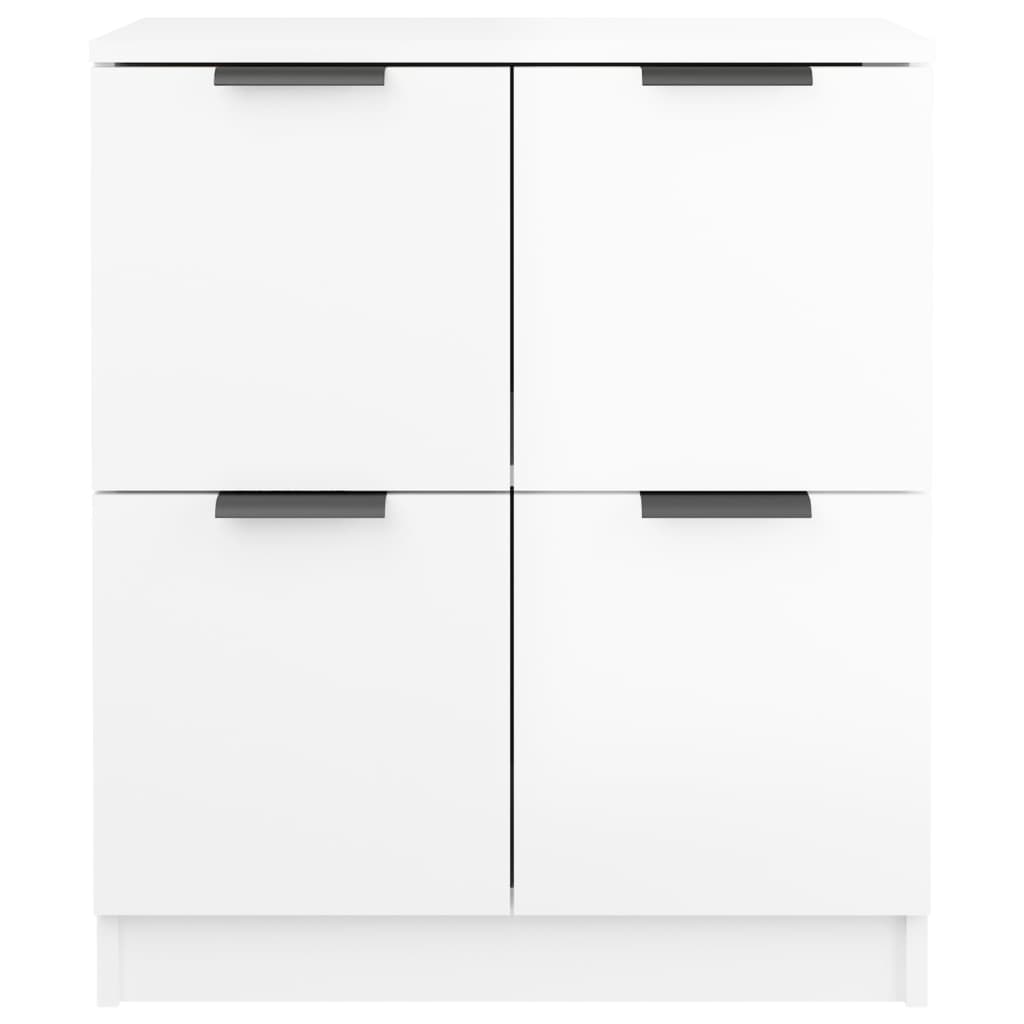 Sideboards 2 pcs High Gloss White 60x30x70 cm Engineered Wood