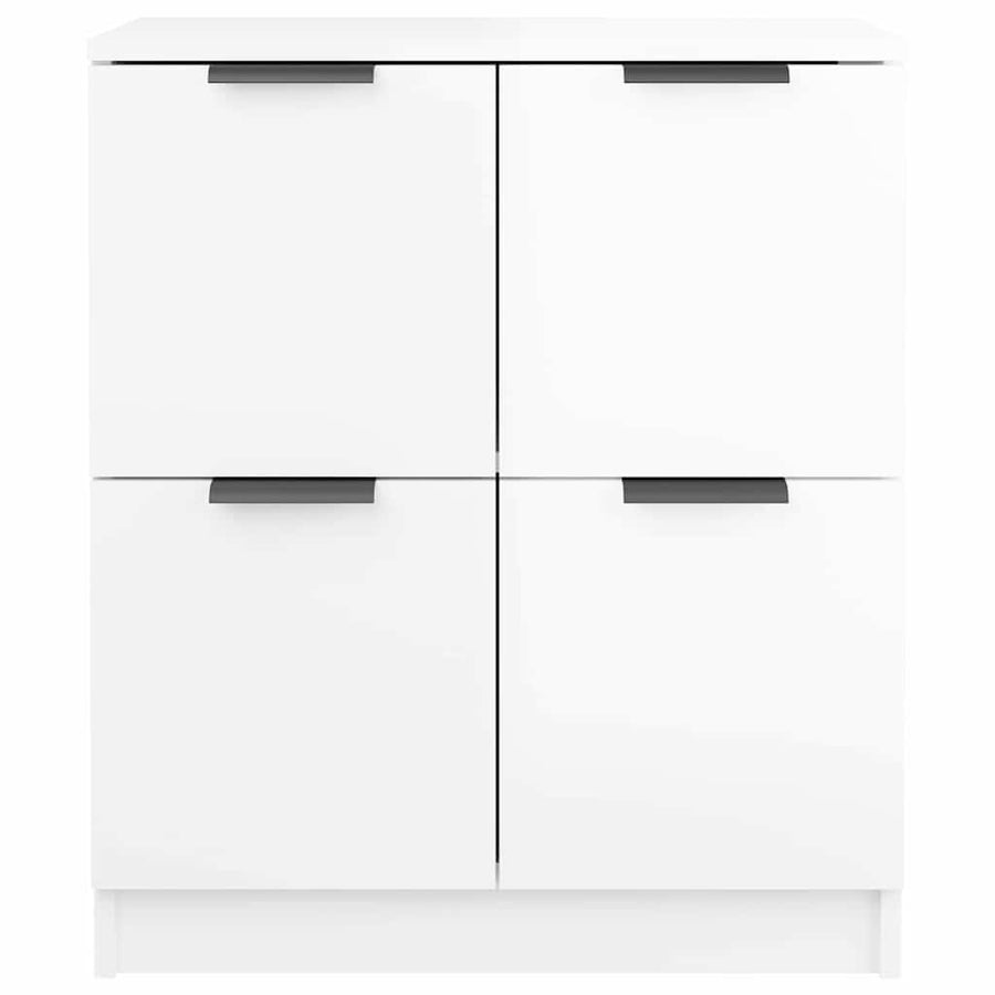 Sideboards 2 pcs High Gloss White 60x30x70 cm Engineered Wood